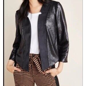 Anthropologie Shonda Sequined Jacket Size XL